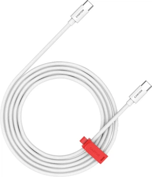 Kabel  Canyon CC100AB Type-C to Type-C 100W w oplocie 1.2 m White (CND-CC100AB12W)