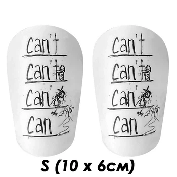 Щитки футбольные Can't mini мини S (10x6см) бело-черные