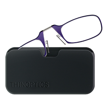Очки для чтения Thinoptics +1.50 Фиолетовые + Чехол универсальный Черный (1.5PUBUP)