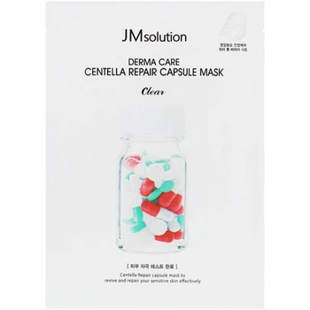 Успокаивающая маска с центеллой азиатской JM Solution Derma Care Centella Repair Capsule Mask 25 мл (8809505543195)