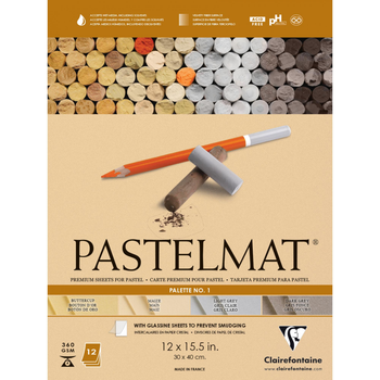 Блок-склейка Clairefontaine Pastelmat №1, 30x40 см, 12 листів