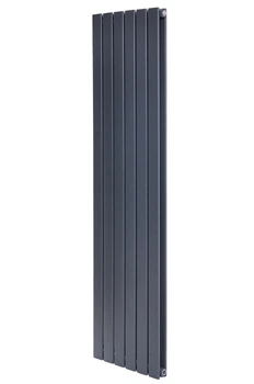 Дизайнерский вертикальный радиатор отопления ARTTIDESIGN Livorno II 6/1800/408 серый матовый LV II.6.180.40.G