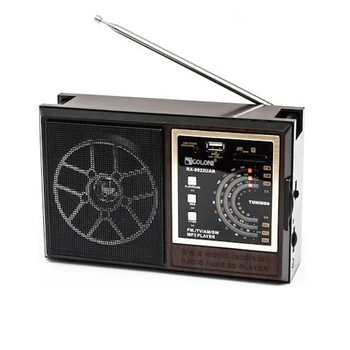 Портативный радиоприёмник от сети Golon RX-9922UAR FM/AM/SW радио колонка MP3/WMA с USB встроенным аккумулятором всеволновой Коричневый