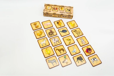 Сортер пазл головоломка дерев'яна дитяча розвиваюча PuzzleOK Свійські Тварини
