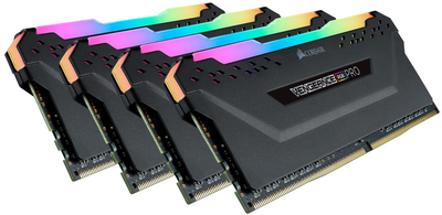 Pamięć RAM Corsair DDR4-3600 32768MB PC4-28800 (Kit of 4x8192) Vengeance RGB Pro Black (CMW32GX4M4C3600C18)