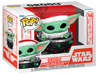 Фігурка Funko Star Wars Grogu with Santa Hat in Pram 9 см (889698800105)