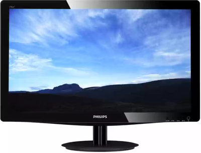 Монитор 18.5" LED TN, Philips 196V3L, 1366x768, 16:9, 5мс, VGA, 196V3LSB2 Б/В
