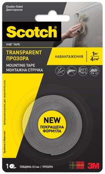 Двусторонняя акриловая клейкая лента 3M Scotch VHB 4905 6 мм х 2 м, толщина: 0.5 мм Прозрачная (4905F-6-2)