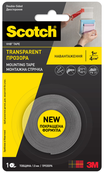 Двусторонняя акриловая клейкая лента 3M Scotch VHB 4910 9 мм х 2 м, толщина: 1 мм Прозрачная (0914-F-9-2.0)