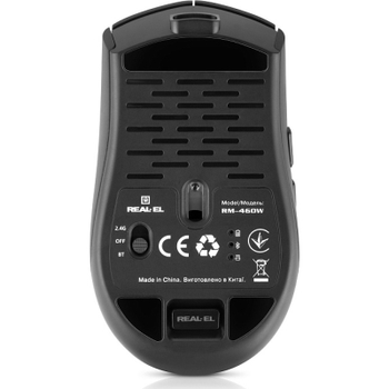 Мышка REAL-EL RM-460W Wireless/Bluetooth Black (EL123200048)