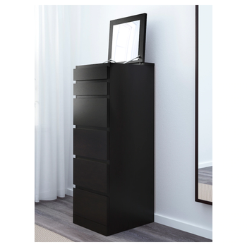 Комод MALM 40x123 cm IKEA 504.035.89 черно-коричневый