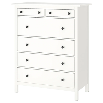 Комод HEMNES на 6 ящиков IKEA 602.392.73 белая морилка