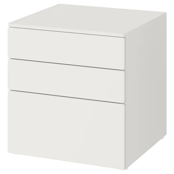 Комод SMASTAD / PLATSA на 3 шухляди IKEA 993.875.21 білий
