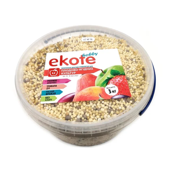 Удобрение Ekote для плодово-ягодных культур 3-4 мес 3кг NPK 21+05+10 Удобрение для яблони груши сливы