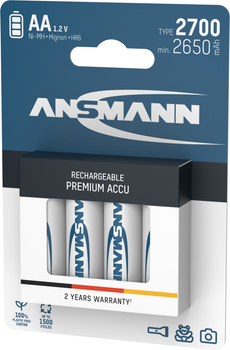 Акумулятор Ansmann Premium AA NiMH 1.2V / 2700 mAh 4 шт (5030842)