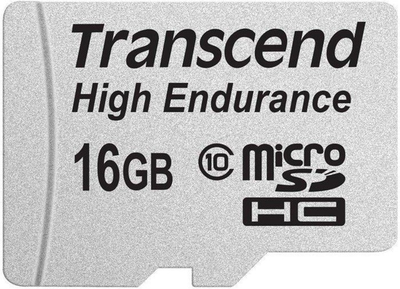 Карта пам'яті Transcend microSDHC 16GB Class 10 High Endurance + SD адаптер (TS16GUSDHC10V)