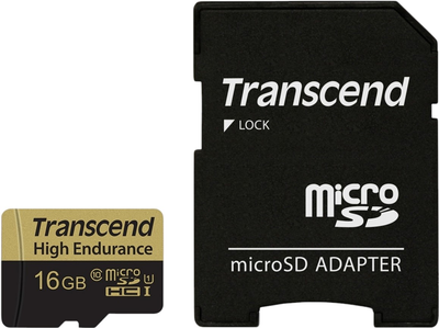 Karta pamięci Transcend microSDHC 16GB Class 10 + adapter SD (TS16GUSDHC10)