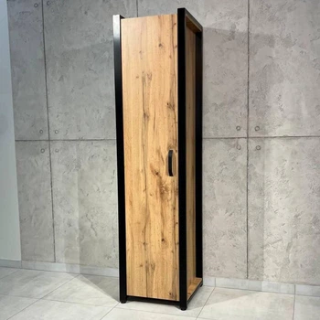 Шкаф-пенал напольный MebliRoMax Loft 500х2000х500 мм Дуб Тахо /Черный (000088456)