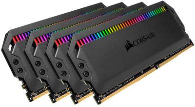 Оперативная память Corsair DDR4-3200 32768MB PC4-25600 (Kit of 4x8192) Dominator Platinum RGB For AMD Optimized Black (CMT32GX4M4Z3200C16)