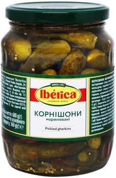 Корнішони мариновані Iberica 3-6 см 720 мл (8436024299571)