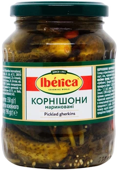 Корнішони мариновані Iberica 3-6 см 370 мл (8436024299564)