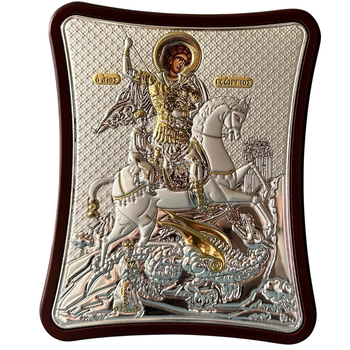 Греческая икона Prince Silvero Георгий Победоносец 12x15 см MA/E1430/2x