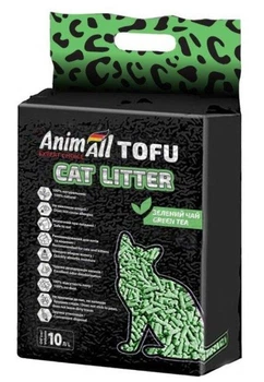 Соєвий наповнювач AnimAll Tofu для котячого туалету з ароматом зеленого чаю 10 л (4820224500881)