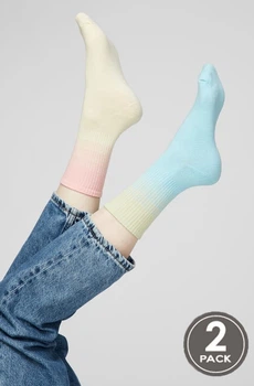 Шкарпетки жіночі Legs бавовняні SOCKS COTTON AMBRE 2пари 36-40(р) YELLOW/SKY (G06)