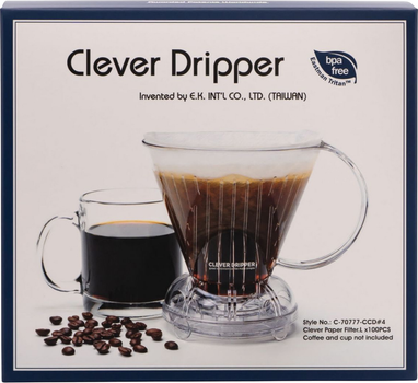 Набір Clever Dripper L Заварник для кави + Паперові фільтри 100 шт Білий (4715838467449)