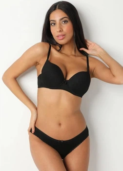Женский базовый комплект нижнего белья Simple and Perfect (1592-80-02) Черный 80В No Brand