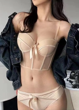 Женский комплект белья с бюстгальтером-корсетом и трусиками Elegant Bow (1586-75-02) Бежевый 75В Red Apple