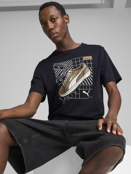 Футболка хлопковая мужская Puma Graphics Sneaker Tee 68483016 L New Navy (4067983347009) 