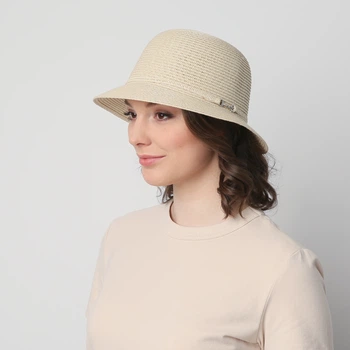 Шляпа женская с маленькими полями LuckyLOOK 844-019 One size Бежевый
