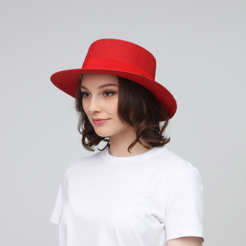 Шляпа LuckyLOOK канотье 375-858 One size Красный