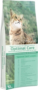 Сухой корм для взрослых кошек Carpathian Pet Food Optimal Care с курицей и морским окунем, 12 кг