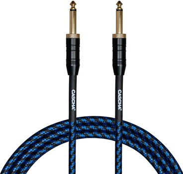 Кабель інструментальний Cascha CCP-G2SBL3 (Professional Line Guitar Cable, Tweed Blue, 3 м)
