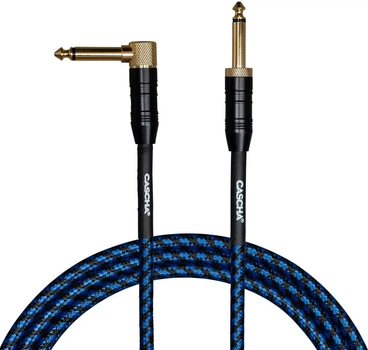 Кабель інструментальний Cascha CCP-G2ABL6 (Professional Line Guitar Cable, Tweed Blue, 6 м)