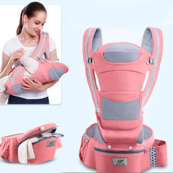Хипсит, Эрго-рюкзак, кенгуру переноска Baby Carrier 6 в 1 Розовый (n-1369)
