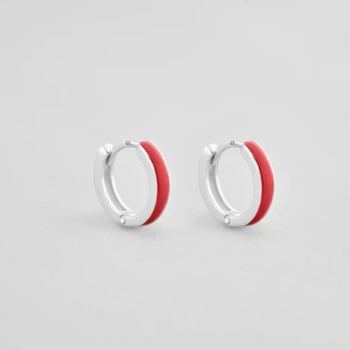 Срібні сережки Minimal 1827-red