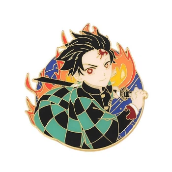 Значок Клинок рассекающий демонов Танджиро Demon Slayer Tanjiro 6 см (452C2AA176D8)