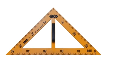 Косинець TEACHER 90°/45° для шкільної дошки 50 см, жовтий, KIDS Line ZіBі ZB.5639(5861)
