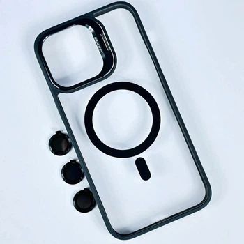 Чохол Wave Crystal Stend для iPhone 15 Pro Max з MagSafe з захистом камери та підставкою Black