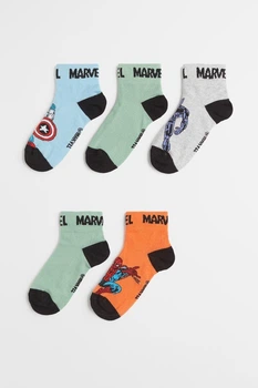 Набор детских хлопковых носков H&M 5 пар р.25-27 spider man 0076