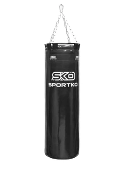 Мешок боксерский Sportko МП4 Классик ПВХ h-85см ᴓ-29см вес 20кг с кольцом и цепями black