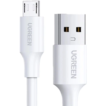 Кабель UGREEN US289 USB 2.0 to Micro-USB 1м 18W Nickel Plating White (60141)