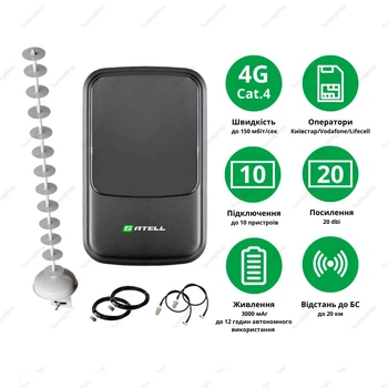 4G комплект WIFI роутер Satell F3000 + антенна Стрела MIMO 5 2х20Дб
