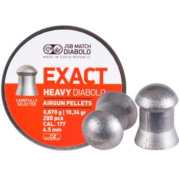 Пульки JSB Diabolo Exact Heavy 4,52 мм, 0,670 г, 200шт/уп (m450309)