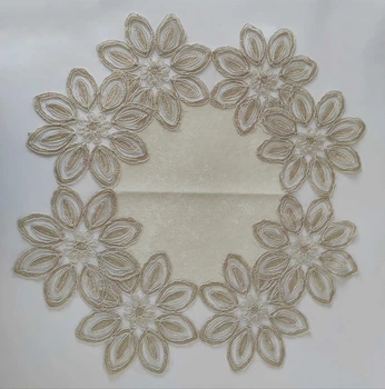 Салфетка велюровая Acme с кружевом 45*45 Daisy Krem