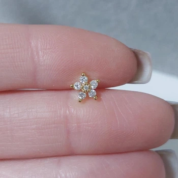 Серьга для пирсинга уха, хряща, хеликса DeKolie MK1197-29 золотой