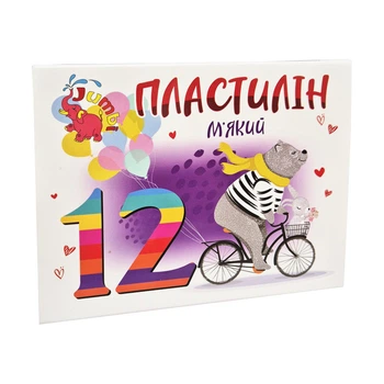 Дитячий м'який пластилін Jumbi КТ 230604, 12 кольорів